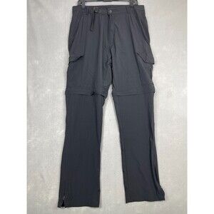 Rugged Exposure Men's Convertible Black Gray Size 34x32 Hiking Walking